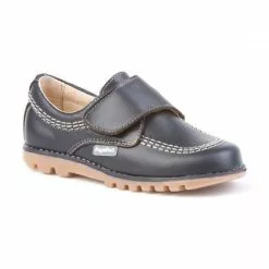Boys Leather Derby School Shoes Velcro Rounded Toe 301 Navy, By AngelitoS -Comfort Heels Sales boys leather derby school shoes velcro rounded toe 301 navy by angelitos 2