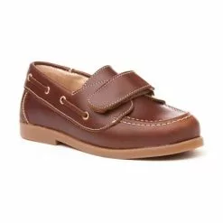 Boys Leather School Boat Shoes Velcro Rounded Toe 351 Leather, By AngelitoS -Comfort Heels Sales boys leather school boat shoes velcro rounded toe 351 leather by angelitos 2