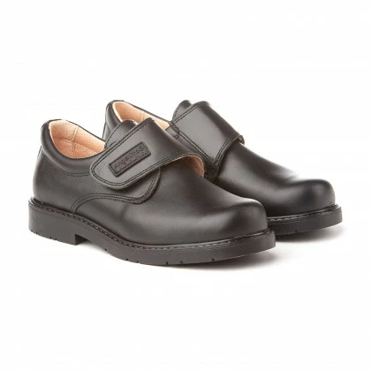 Boys Leather School Shoes Velcro 435 Black, By AngelitoS 5 Boys Leather School Shoes Velcro 435 Black, By AngelitoS - Image 3