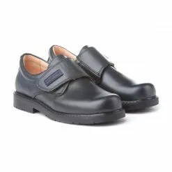 Boys Leather School Shoes Velcro 435 Navy, By AngelitoS -Comfort Heels Sales boys leather school shoes velcro 435 navy by angelitos 2