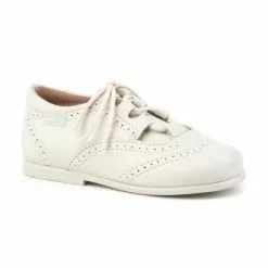 Childrens Boy Girl Leather School English Shoes Lace-up 505 Beige, By AngelitoS -Comfort Heels Sales childrens boy girl leather school english shoes lace up 505 beige by angelitos 2