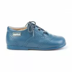 Childrens Boy Girl Leather School English Shoes Lace-up 505 Blue, By AngelitoS -Comfort Heels Sales childrens boy girl leather school english shoes lace up 505 blue by angelitos 1