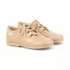 Childrens Boy Girl Leather School English Shoes Lace-up 505 Camel, By AngelitoS
