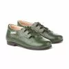 Childrens Boy Girl Leather School English Shoes Lace-up 505 Green, By AngelitoS