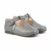 Childrens Boy Girl Leather School T-Strap Shoes Buckle 503 Grey, By AngelitoS -Comfort Heels Sales childrens boy girl leather school t strap shoes buckle 503 grey by angelitos
