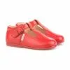 Childrens Boy Girl Leather School T-Strap Shoes Buckle 503 Red, By AngelitoS -Comfort Heels Sales childrens boy girl leather school t strap shoes buckle 503 red by angelitos