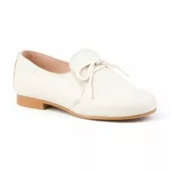 Childrens Boy Leather School Shoes Lace-up 1393 Beige, By AngelitoS -Comfort Heels Sales childrens boy leather school shoes lace up 1393 beige by angelitos 2