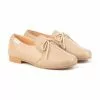 Childrens Boy Leather School Shoes Lace-up 1393 Camel, By AngelitoS