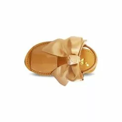 Childrens Synthetic Patent Menorcan Sandals Satin Bow 268 Beige, By Pisable -Comfort Heels Sales childrens synthetic patent menorcan sandals satin bow 268 beige by pisable 3