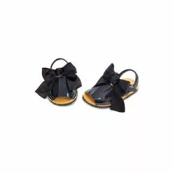 Childrens Synthetic Patent Menorcan Sandals Satin Bow 268 Navy, By Pisable -Comfort Heels Sales childrens synthetic patent menorcan sandals satin bow 268 navy by pisable 2