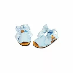 Childrens Synthetic Patent Menorcan Sandals Satin Bow 268 Sky Blue, By Pisable -Comfort Heels Sales childrens synthetic patent menorcan sandals satin bow 268 sky blue by pisable 2