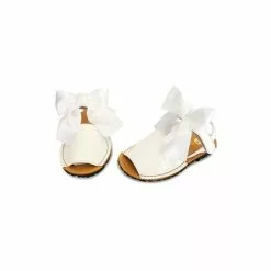 Childrens Synthetic Patent Menorcan Sandals Satin Bow 268 White, By Pisable 9 Childrens Synthetic Patent Menorcan Sandals Satin Bow 268 White, By Pisable -Comfort Heels Sales childrens synthetic patent menorcan sandals satin bow 268 white by pisable 2
