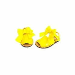 Childrens Synthetic Patent Menorcan Sandals Satin Bow 268 Yellow, By Pisable 9 Childrens Synthetic Patent Menorcan Sandals Satin Bow 268 Yellow, By Pisable -Comfort Heels Sales childrens synthetic patent menorcan sandals satin bow 268 yellow by pisable 2