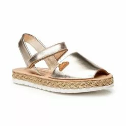 Girls Metallic Nappa Leather Menorcan Sandals Padded Insole Velcro 221 Platinum, By AngelitoS -Comfort Heels Sales girls metallic nappa leather menorcan sandals padded insole velcro 221 platinum by angelitos 2
