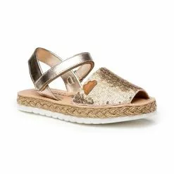 Girls Nappa Leather And Sequins Menorcan Sandals Padded Insole Velcro 224 Platinum, By AngelitoS -Comfort Heels Sales girls nappa leather and sequins menorcan sandals padded insole velcro 224 platinum by angelitos 2