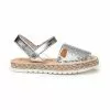 Girls Nappa Leather And Sequins Menorcan Sandals Padded Insole Velcro 224 Silver, By AngelitoS -Comfort Heels Sales girls nappa leather and sequins menorcan sandals padded insole velcro 224 silver by angelitos
