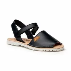 Girls Nappa Leather Menorcan Sandals Padded Insole Velcro 220 Navy, By AngelitoS -Comfort Heels Sales girls nappa leather menorcan sandals padded insole velcro 220 navy by angelitos 2