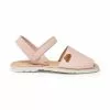 Girls Nappa Leather Menorcan Sandals Padded Insole Velcro 220 Pink, By AngelitoS -Comfort Heels Sales girls nappa leather menorcan sandals padded insole velcro 220 pink by angelitos
