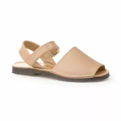 Girls Nappa Leather Menorcan Sandals Velcro 202 Camel, By AngelitoS -Comfort Heels Sales girls nappa leather menorcan sandals velcro 202 camel by angelitos 2