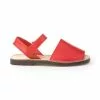 Girls Nappa Leather Menorcan Sandals Velcro 202 Red, By AngelitoS -Comfort Heels Sales girls nappa leather menorcan sandals velcro 202 red by angelitos
