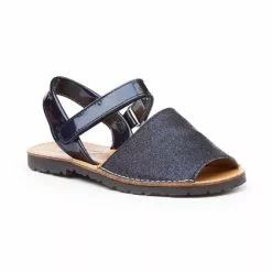 Girls Patent And Glitter Leather Menorcan Sandals Velcro 208 Navy, By AngelitoS -Comfort Heels Sales girls patent and glitter leather menorcan sandals velcro 208 navy by angelitos 2