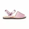 Girls Patent And Glitter Leather Menorcan Sandals Velcro 208 Pink, By AngelitoS -Comfort Heels Sales girls patent and glitter leather menorcan sandals velcro 208 pink by angelitos