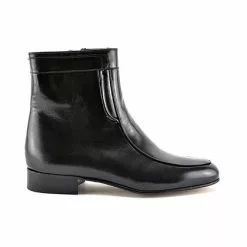 Man Leather Ankle Boots Leather Sole Leather Linning 5205 Black, By Latino
