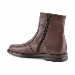 Man Leather Ankle Boots Rubber Sole Shearling Linning 6825 Mahogany, By Latino -Comfort Heels Sales man leather ankle boots rubber sole shearling linning 6825 mahogany by latino 2