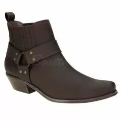 Men Biker Ankle Boots By Johnny Bulls 4709 BROWN