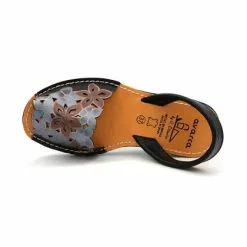 Woman Engraved Leather Wedged Menorcan Sandals 1287 Black, By C. Ortuño -Comfort Heels Sales woman engraved leather wedged menorcan sandals 1287 black by c ortuno 2