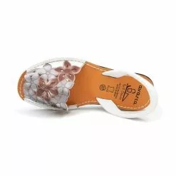 Woman Engraved Leather Wedged Menorcan Sandals 1287 White, By C. Ortuño -Comfort Heels Sales woman engraved leather wedged menorcan sandals 1287 white by c ortuno 2