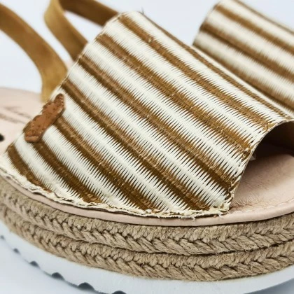 Woman Leather And Raffia Menorcan Sandals Platform Padded Insole 1255 Leather, By Eva Mañas 4 Woman Leather And Raffia Menorcan Sandals Platform Padded Insole 1255 Leather, By Eva Mañas - Image 2