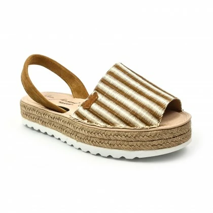 Woman Leather And Raffia Menorcan Sandals Platform Padded Insole 1255 Leather, By Eva Mañas 5 Woman Leather And Raffia Menorcan Sandals Platform Padded Insole 1255 Leather, By Eva Mañas - Image 3