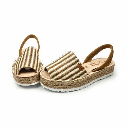 Woman Leather And Raffia Menorcan Sandals Platform Padded Insole 1255 Leather, By Eva Mañas 8 Woman Leather And Raffia Menorcan Sandals Platform Padded Insole 1255 Leather, By Eva Mañas - Image 6