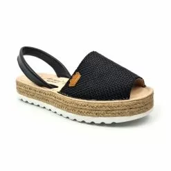 Woman Leather And Sackcloth Menorcan Sandals Platform Padded Insole 1250 Black, By Eva Mañas 10 Woman Leather And Sackcloth Menorcan Sandals Platform Padded Insole 1250 Black, By Eva Mañas -Comfort Heels Sales woman leather and sackcloth menorcan sandals platform padded insole 1250 black by eva manas 2