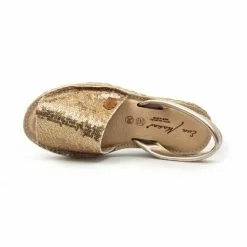 Woman Leather And Sequins Menorcan Sandals Platform Padded Insole 1253 Platinum, By Eva Mañas -Comfort Heels Sales woman leather and sequins menorcan sandals platform padded insole 1253 platinum by eva manas 4