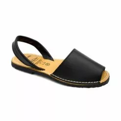 Woman Leather Basic Menorcan Sandals 201-S Black, By C. Ortuño -Comfort Heels Sales woman leather basic menorcan sandals 201 s black by c ortuno 1