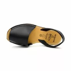 Woman Leather Basic Menorcan Sandals 201-S Black, By C. Ortuño -Comfort Heels Sales woman leather basic menorcan sandals 201 s black by c ortuno 2