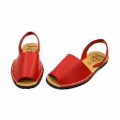 Woman Leather Basic Menorcan Sandals 201-S Red, By C. Ortuño -Comfort Heels Sales woman leather basic menorcan sandals 201 s red by c ortuno 3