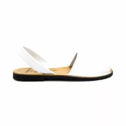 Woman Leather Basic Menorcan Sandals 201-S White, By C. Ortuño
