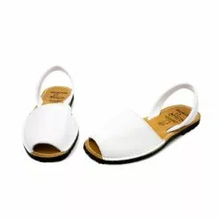 Woman Leather Basic Menorcan Sandals 201-S White, By C. Ortuño -Comfort Heels Sales woman leather basic menorcan sandals 201 s white by c ortuno 3
