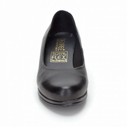 Woman Leather Comfort Pumps Low Heeled 1050 Black, By Desireé 4 Woman Leather Comfort Pumps Low Heeled 1050 Black, By Desireé - Image 3