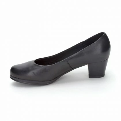 Woman Leather Comfort Pumps Low Heeled 1050 Black, By Desireé 5 Woman Leather Comfort Pumps Low Heeled 1050 Black, By Desireé - Image 4
