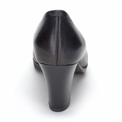 Woman Leather Comfort Pumps Medium Heeled 2220W Black, By Desireé 8 Woman Leather Comfort Pumps Medium Heeled 2220W Black, By Desireé - Image 6