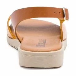 Woman Leather Low Wedged Sandals Padded Insole 1115 Yellow, By Blusandal -Comfort Heels Sales woman leather low wedged sandals padded insole 1115 yellow by blusandal 3