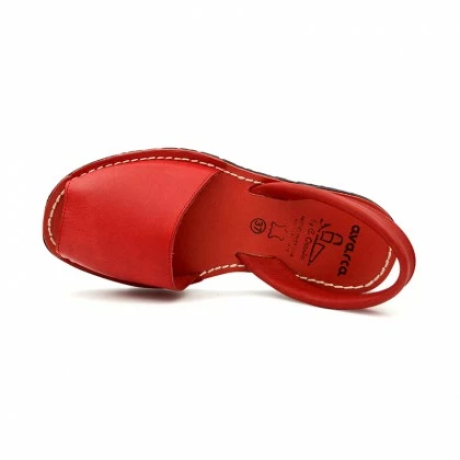 Woman Leather Menorcan Sandals Colour Insole 2010-S Red, By C. Ortuño 5 Woman Leather Menorcan Sandals Colour Insole 2010-S Red, By C. Ortuño - Image 3