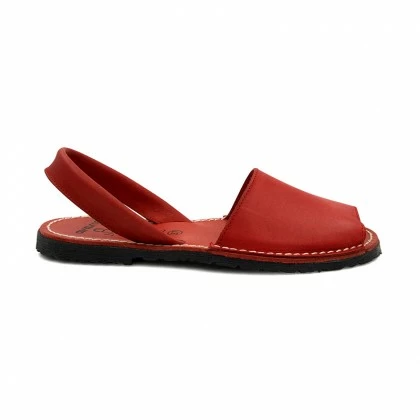 Woman Leather Menorcan Sandals Colour Insole 2010-S Red, By C. Ortuño 3 Woman Leather Menorcan Sandals Colour Insole 2010-S Red, By C. Ortuño