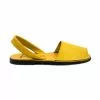 Woman Leather Menorcan Sandals Colour Insole 2010-S Yellow, By C. Ortuño