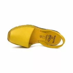 Woman Leather Menorcan Sandals Colour Insole 2010-S Yellow, By C. Ortuño -Comfort Heels Sales woman leather menorcan sandals colour insole 2010 s yellow by c ortuno 2