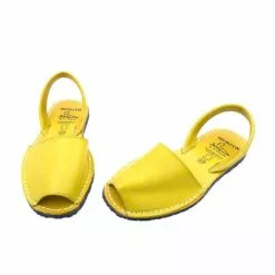 Woman Leather Menorcan Sandals Colour Insole 2010-S Yellow, By C. Ortuño -Comfort Heels Sales woman leather menorcan sandals colour insole 2010 s yellow by c ortuno 3